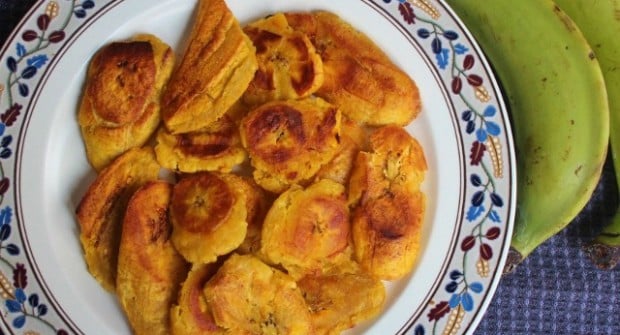 Fried Pressed Green Plantains